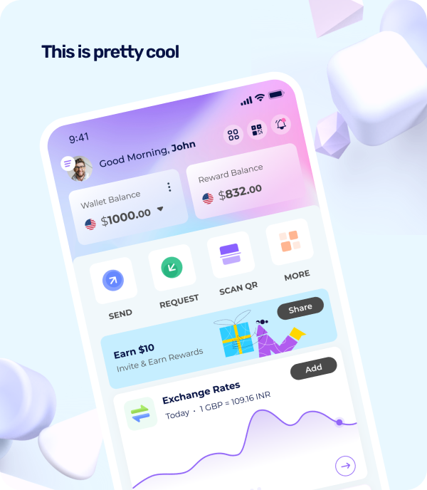 Zenz app dashboard for UK to Ghana transfers